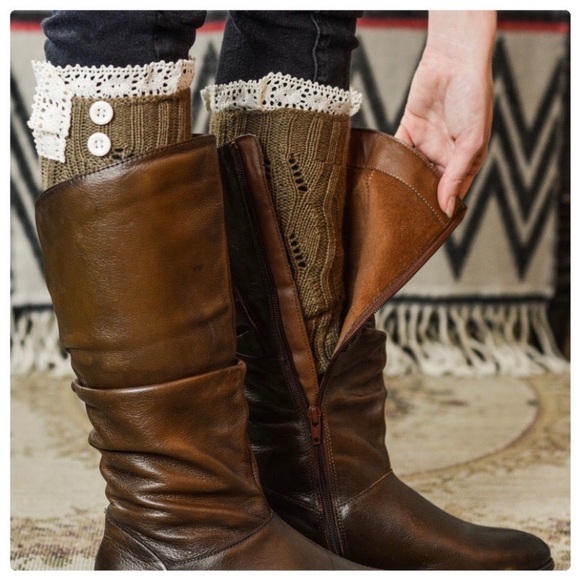 Leg Warmers with Boho Boot Cuff Detail. - Picture 2 of 8